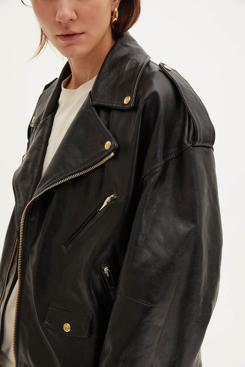 BIKER JACKET - HALFBOY - LEATHER BIKER