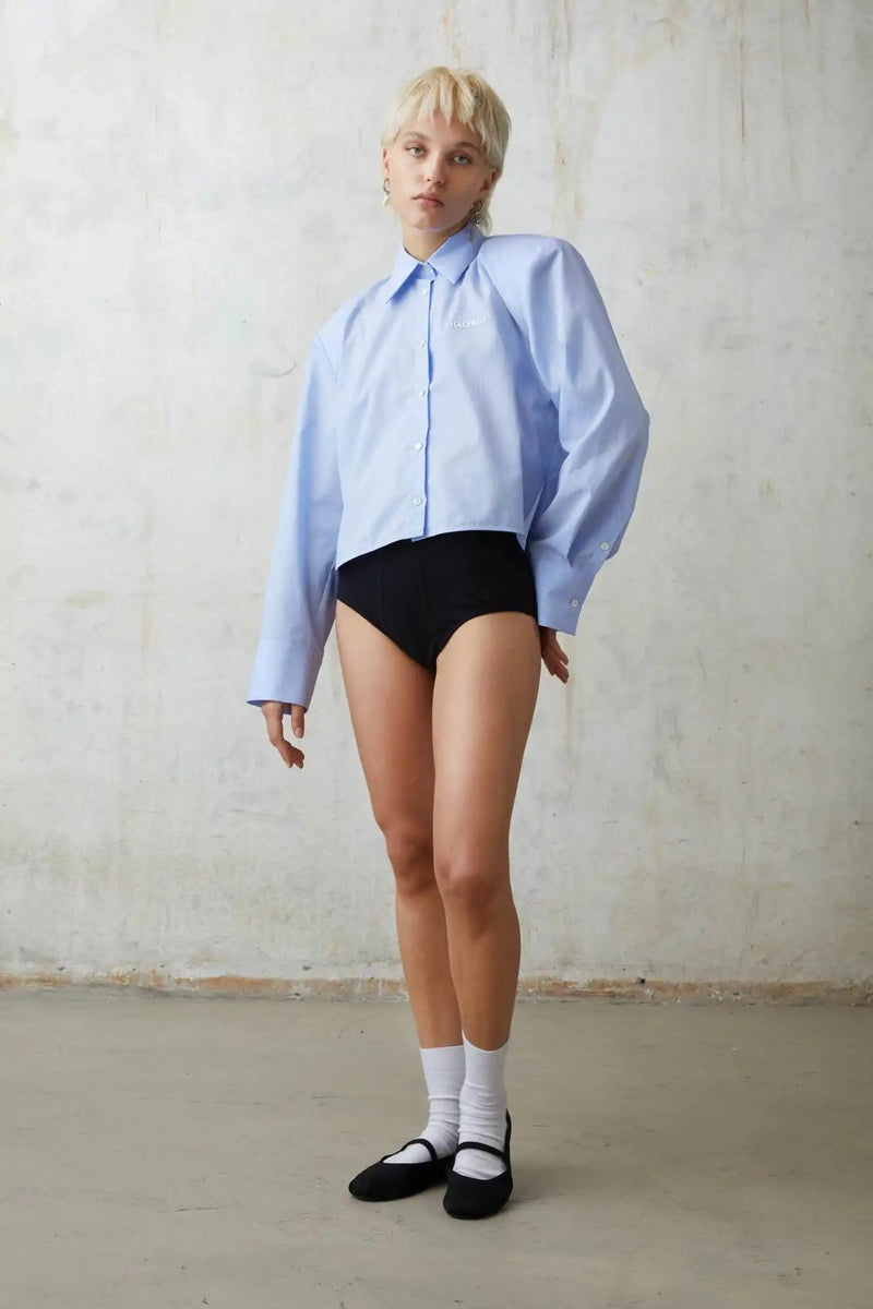 BOY SHIRT WITH PADDED SHOULDER - HALFBOY - L/S SHIRT