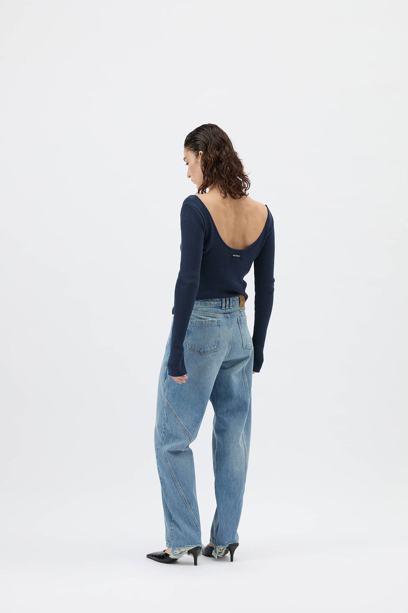 BOYFRIEND JEANS - HALFBOY - DENIM