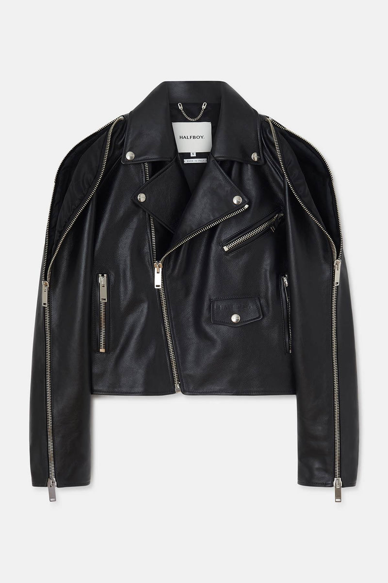 CHIODO CROP - HALFBOY - LEATHER JACKET