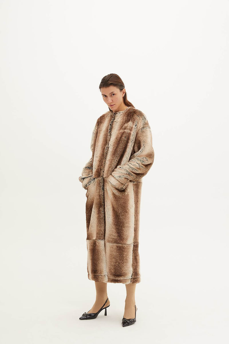 ECO FUR LONG COAT - HALFBOY - COAT