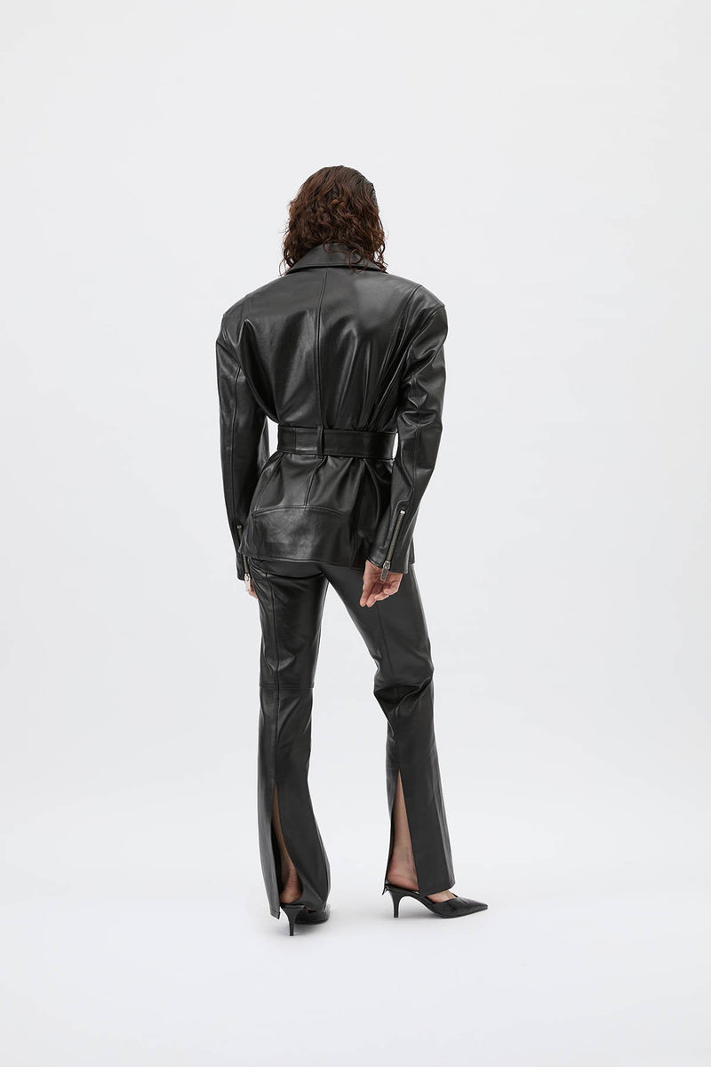 OVER BIKER WITH BELT - HALFBOY - LEATHER BIKER