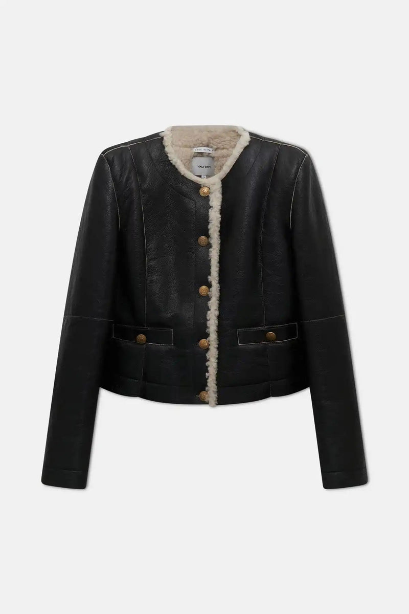 SHEARLING ALICE JACKET - HALFBOY - LEATHER JACKET