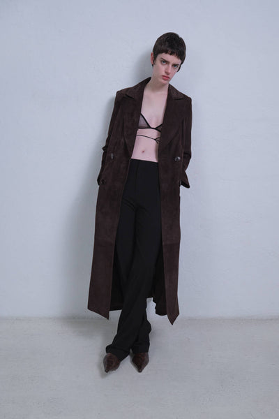 SUEDE COAT - HALFBOY - LEATHER CABAN