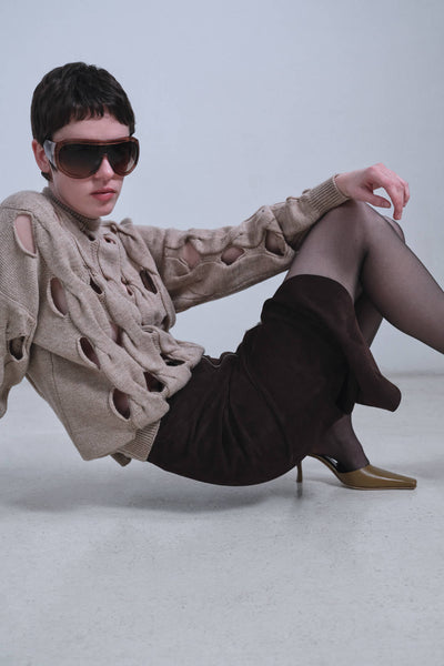 ZIP LONG SKIRT - HALFBOY - LEATHER SKIRT